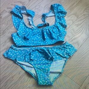 Blue Floral Bikini Set